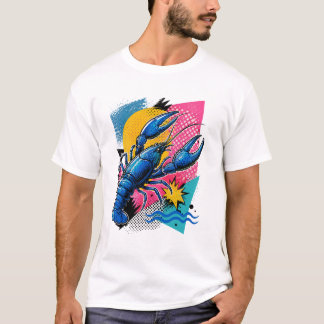 Retro-Pop-Art-Flusskrebs – Trendiges Unisex-T-Shir T-Shirt