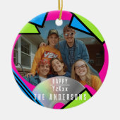 Retro Pop Art Foto Y2K Keramik Ornament (Vorne)