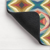 Retro Pop Art Geometric Color Block Pattern Mousepad (Ecke)