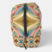 Retro Pop Art Geometric Color Block Pattern  Waschbeutel (Rechts)