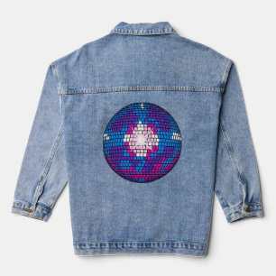 Retro-Pop-Art-Geometrischer verspiegelter Disco-Ba Jeansjacke