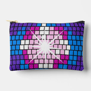Retro-Pop-Art-Geometrischer-verspiegelter-Disco-Ba Zubehörtasche