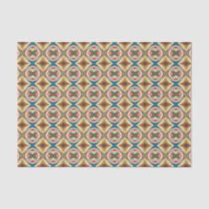Retro-Pop-Art-Geometrisches Farbfeldmuster Seidenpapier
