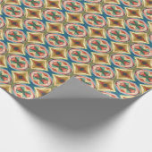 Retro Pop-Art geometrisches Farblockmuster Geschenkpapier (Ecke)