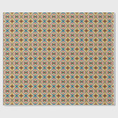 Retro-Pop-Art-Geometrisches-Farblockmuster Geschenkpapier (Flach)
