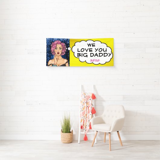 Retro Pop Art Hübsch Lady Big Daddy Banner (Insitu)