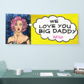 Retro Pop Art Hübsch Lady Big Daddy Banner (Messe)