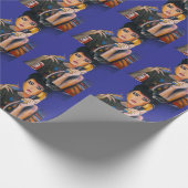 Retro-Pop-Art-Illustrationsgeschenk Geschenkpapier (Ecke)