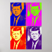 Retro Pop Art JFK John F. Kennedy Poster (Vorne)
