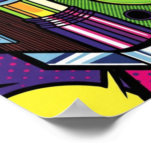 Retro Pop Art Jukebox Poster (Ecke)