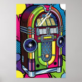 Retro Pop Art Jukebox Poster (Vorne)