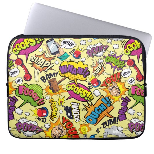 Retro-Pop Art Laptop-Sieb Laptopschutzhülle (Vorderseite)
