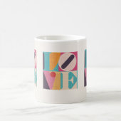 Retro-Pop-Art LOVE – Valentinstag-Kaffeetasse Kaffeetasse (Mittel)