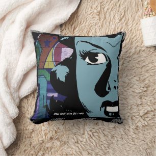 Retro-Pop-Art-Mädchen-Wurfkissen Kissen