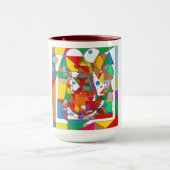 Retro Pop Art Mermaid Colorful Comic Style Coffee Tasse (Zentrum)