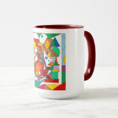 Retro Pop Art Mermaid Colorful Comic Style Coffee Tasse (VorderseiteRechts)