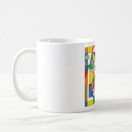 Retro Pop Art Mermaid Colorful Comic Style Square  Kaffeetasse
