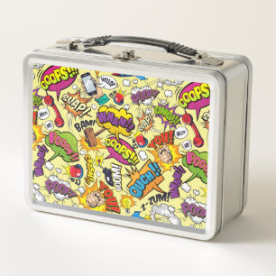 Retro Pop Art Metal Lunch Box