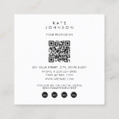 Retro Pop Art Modernes Foto Grid Influencer Quadratische Visitenkarte (Rückseite)