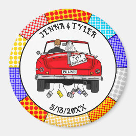 Retro Pop Art Mr & Mrs. | Nur Verheiratet Got Magnet