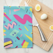 Retro Pop Art Pattern der 90er Geschirrtuch (Viertel Falte)