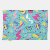 Retro Pop Art Pattern der 90er Geschirrtuch (Horizontal)