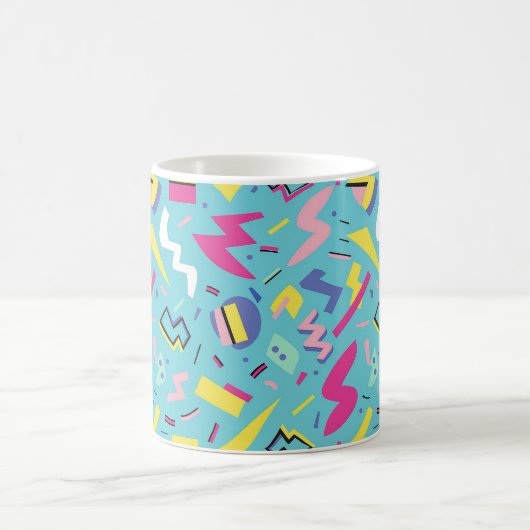 Retro Pop Art Pattern der 90er Kaffeetasse (Mittel)