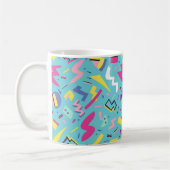 Retro Pop Art Pattern der 90er Kaffeetasse (Links)