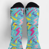 Retro Pop Art Pattern der 90er Socken (Oben)