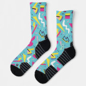 Retro Pop Art Pattern der 90er Socken (Links)