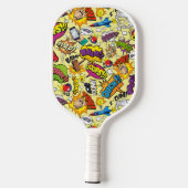 Retro Pop Art Pickleball Paddel Schläger (Rückseite)