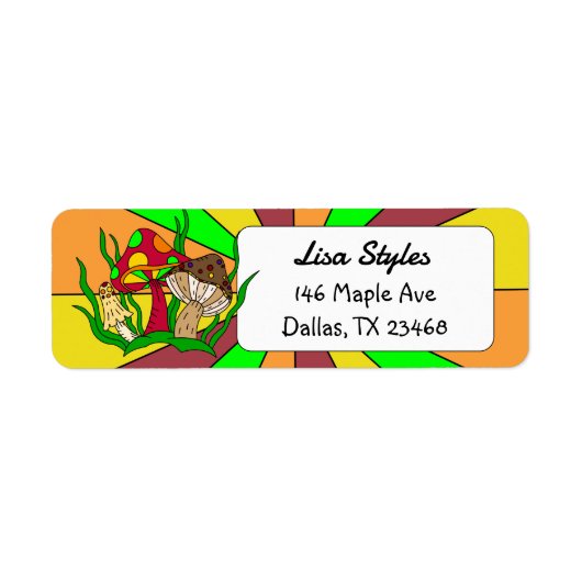 Retro Pop Art Pilze im Retro-Stil (Vorne)