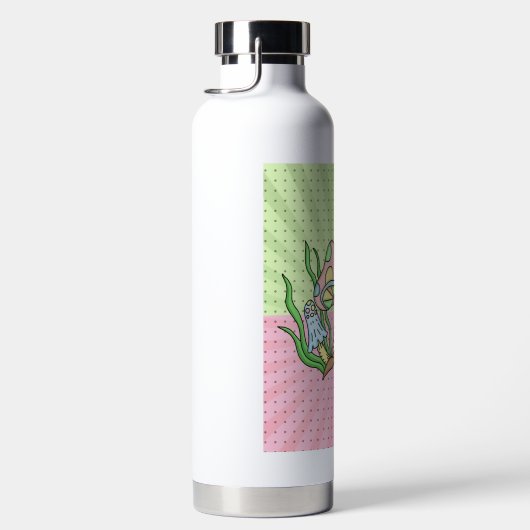 Retro Pop Art Pilze Wasser Flasche (Rechts)