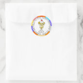 Retro Pop Art Pineapa Runder Aufkleber (Tasche)