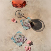 Retro Pop Art Pink und Blue Space Woman Getränkeuntersetzer