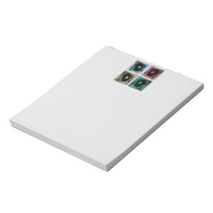 Retro-Pop-Art-Plattenspieler Notizblock