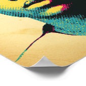 Retro Pop Art Portrait Print Poster (Ecke)