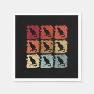 Retro Pop Art Rat Rodent Geschenk Serviette