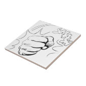 Retro Pop Art Smash Sketch Fliese (Seite)