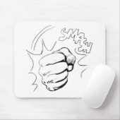 Retro Pop Art Smash Sketch Mousepad (Mit Mouse)