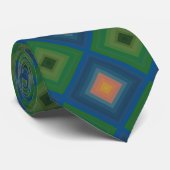 Retro Pop Art Strip Diamant Muster Krawatte (Gerollt)