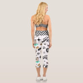 Retro Pop Art Style 1950er Style Graphics Capri Leggings (Rückseite)