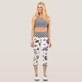 Retro Pop Art Style 1950er Style Graphics Capri Leggings (Vorderseite)