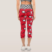 Retro Pop Art Style 1950er Style Graphics Capri Leggings (Rückseite)