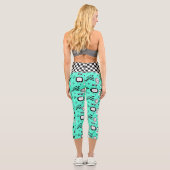 Retro Pop Art Style 1950er Style Graphics Capri Leggings (Rückseite)