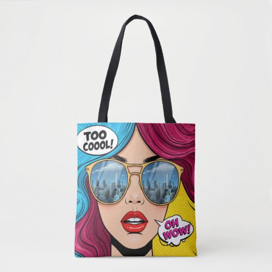 Retro Pop Art Tasche (Vorderseite)