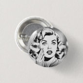 Retro-Pop-Art-Thema/Design Button (Vorne & Hinten)