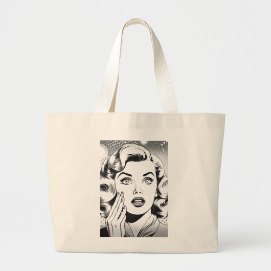 Retro-Pop-Art-Thema/Design Jumbo Stoffbeutel (Vorne)