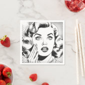 Retro-Pop-Art-Thema/Design Serviette (Beispiel)