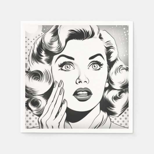 Retro-Pop-Art-Thema/Design Serviette (Vorderseite)
